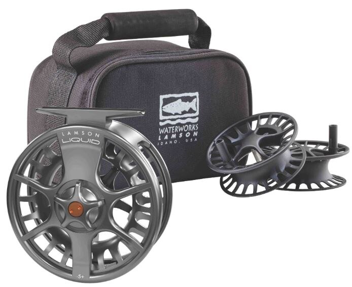 Waterworks Lamson Liquid 3 Pack Fly Reel in Smoke